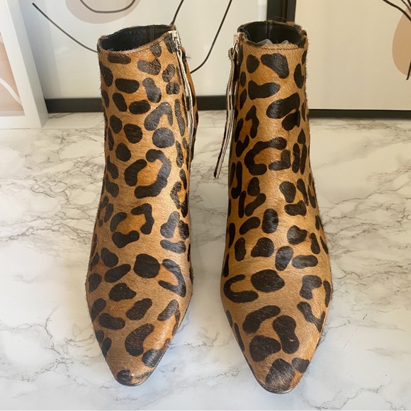 Whistles Berwick Soft Leopard Calf Hair Ankle Boot Booties 39 / 8 - Picture 8 of 14